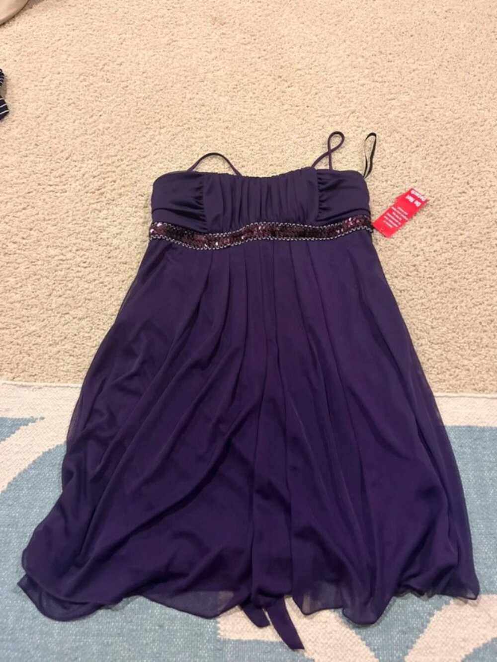 y2k vintage dark purple dress